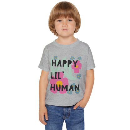 Happy Lil’ Human Toddler Tee – Spreading Smiles & Sunshine! ☀️🌸