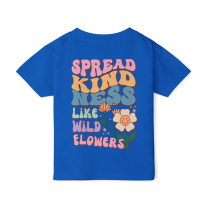 🌸✨ SPREAD KINDNESS LIKE WILDFLOWERS – CUTE KID TEE WITH A MESSAGE THAT BLOOMS! ✨🌸
