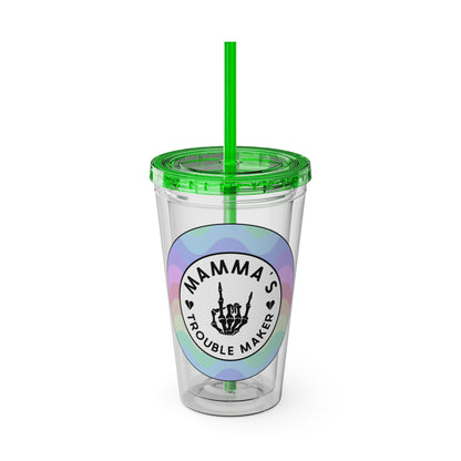 🌈💀 16OZ PASTEL TROUBLE MAKER TUMBLER – SWEET SIPPIN' 💀🌈