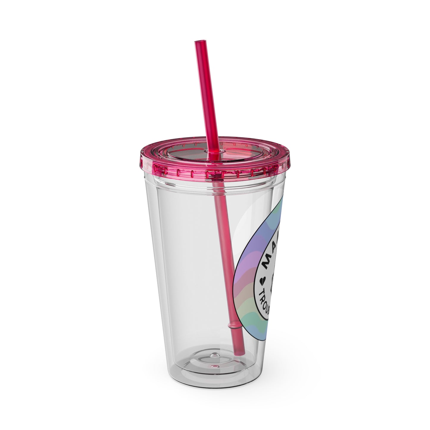 🌈💀 16OZ PASTEL TROUBLE MAKER TUMBLER – SWEET SIPPIN' 💀🌈