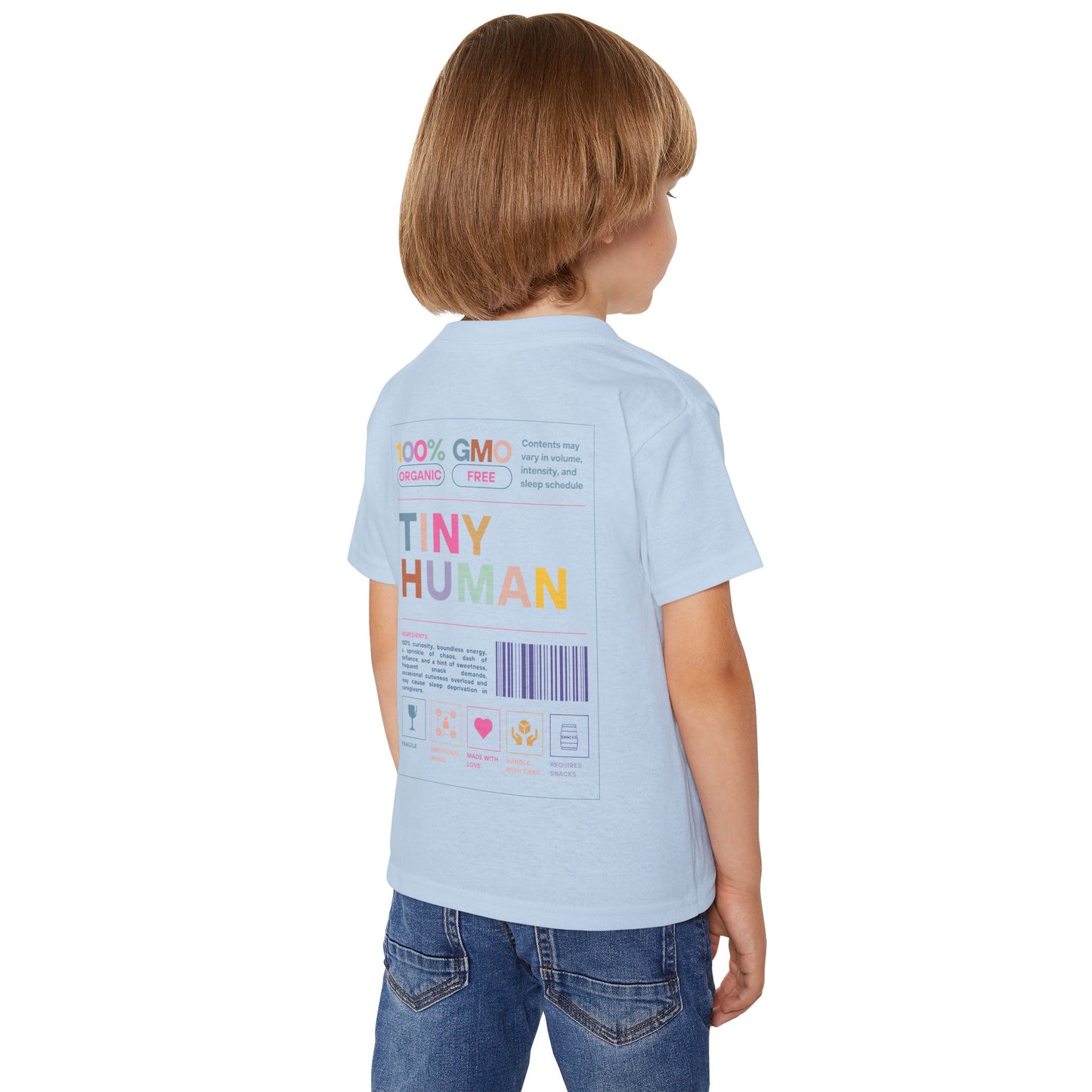 "Tiny Human" Toddler Tee – Small But Mighty, Full of Personality!