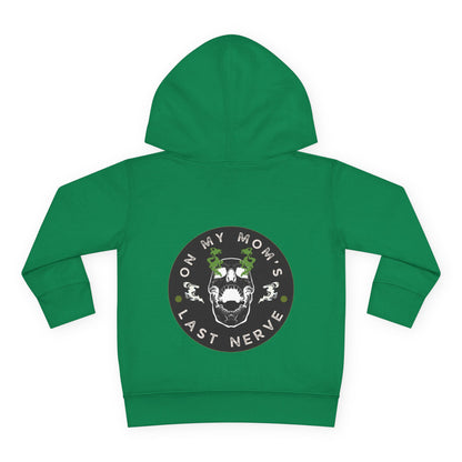 🧠💥 On My Mom’s Last Nerve Green Edition – Toddler Pullover Hoodie