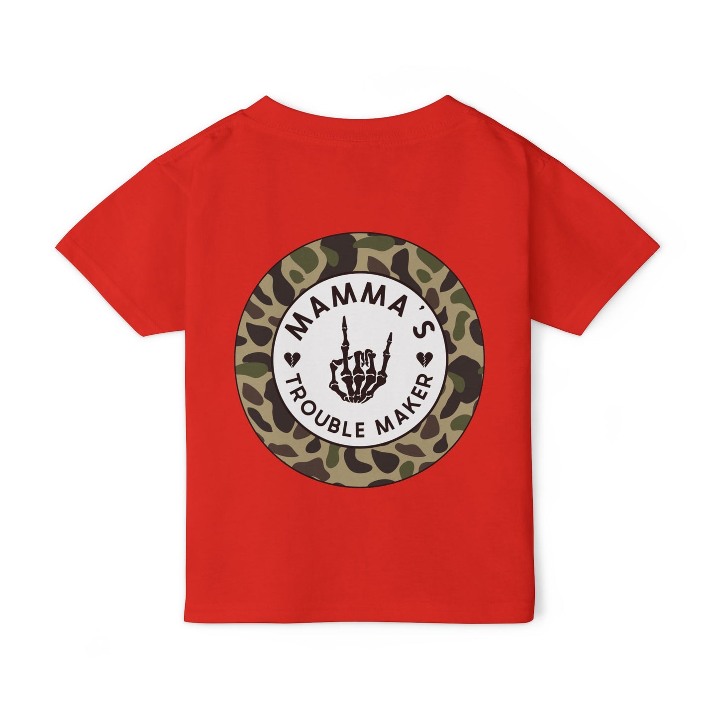 💀🔥 MAMMA’S TROUBLE MAKER – CAMO TODDLER TEE EDITION 🔥💀