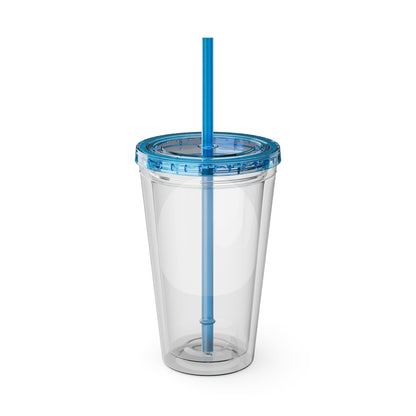 🖤⚡ 16oz-MAMMA’S TROUBLE MAKER CHECKERBOARD TUMBLER – FOR THE MINI REBEL WITH BIG ENERGY ⚡🖤