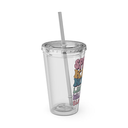🌸✨ 16oz TUMBLER-SPREAD KINDNESS LIKE WILDFLOWERS – A CUP THAT BLOOMS WITH POSITIVITY! ✨🌸