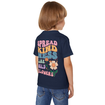 🌸✨ SPREAD KINDNESS LIKE WILDFLOWERS – CUTE KID TEE WITH A MESSAGE THAT BLOOMS! ✨🌸