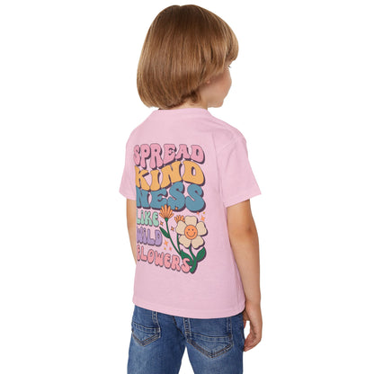 🌸✨ SPREAD KINDNESS LIKE WILDFLOWERS – CUTE KID TEE WITH A MESSAGE THAT BLOOMS! ✨🌸