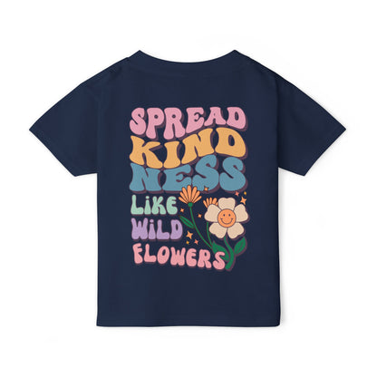 🌸✨ SPREAD KINDNESS LIKE WILDFLOWERS – CUTE KID TEE WITH A MESSAGE THAT BLOOMS! ✨🌸