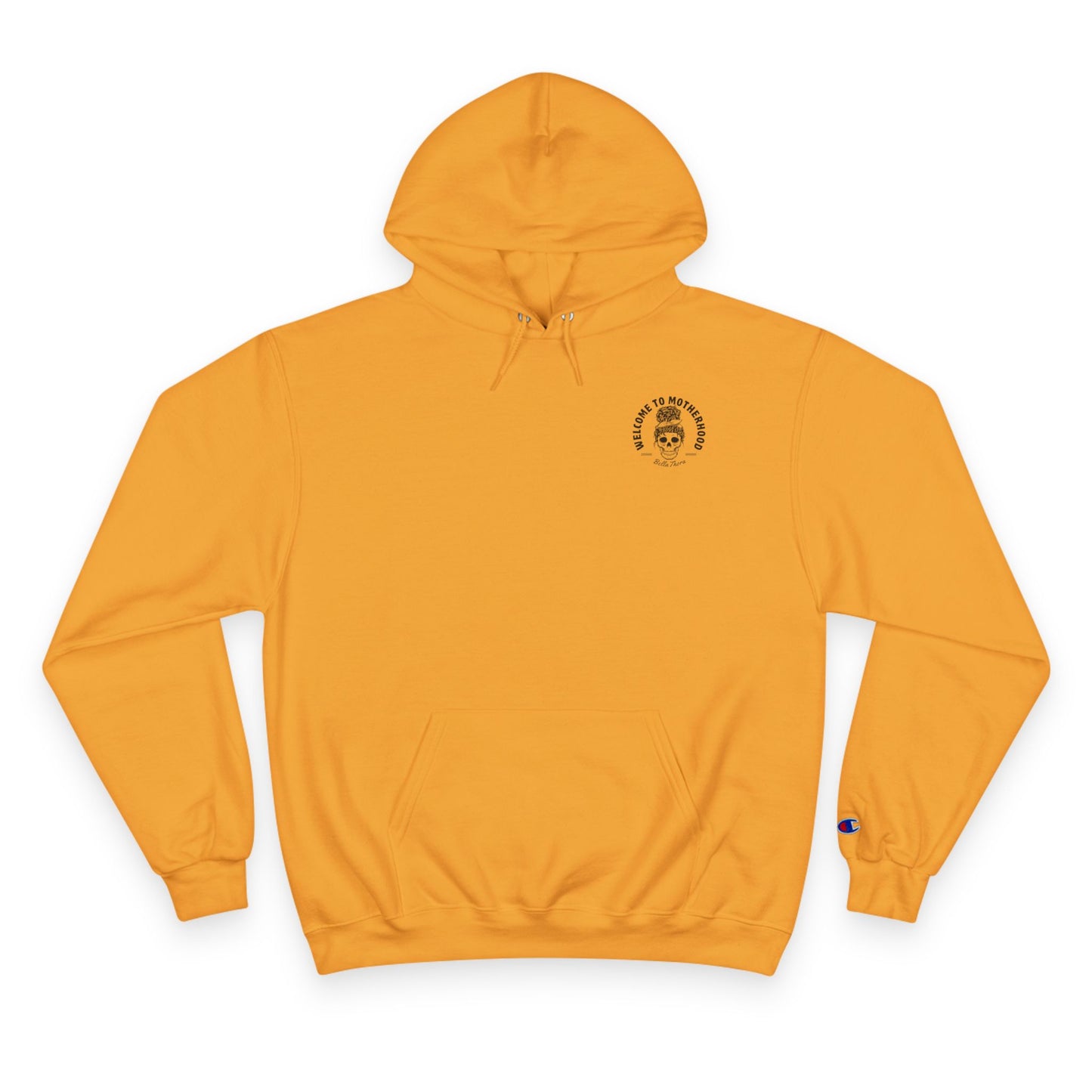 ☕💀 WELCOME TO MOTHERHOOD – CHAMPION HOODIE 💀☕