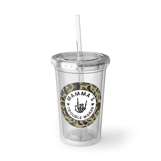 Camo Edition: Mamma’s Trouble Maker Tumbler💚
