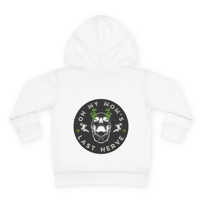 🧠💥 On My Mom’s Last Nerve Green Edition – Toddler Pullover Hoodie