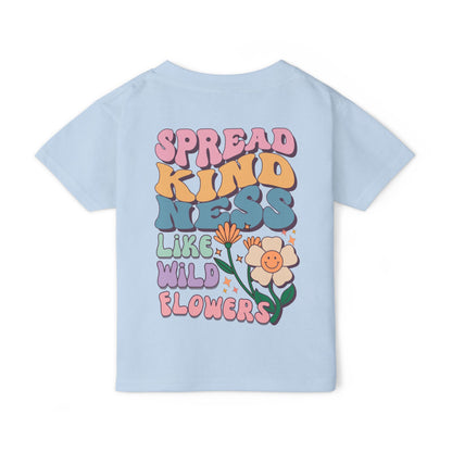 🌸✨ SPREAD KINDNESS LIKE WILDFLOWERS – CUTE KID TEE WITH A MESSAGE THAT BLOOMS! ✨🌸
