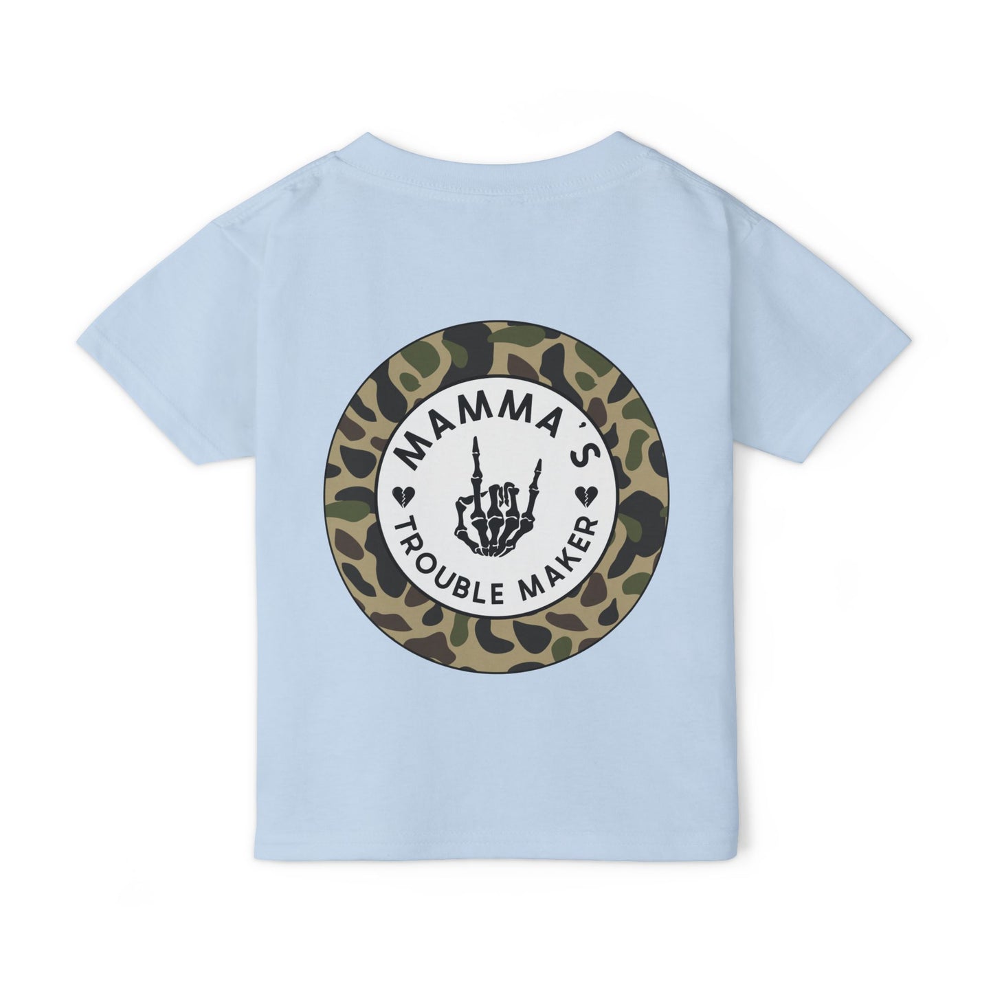 💀🔥 MAMMA’S TROUBLE MAKER – CAMO TODDLER TEE EDITION 🔥💀