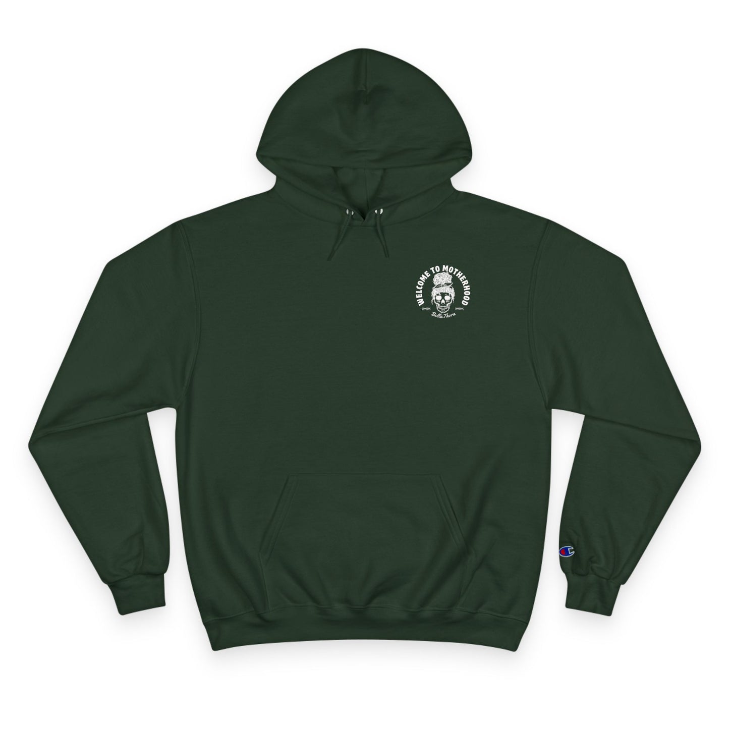 ☕💀 WELCOME TO MOTHERHOOD – CHAMPION HOODIE 💀☕