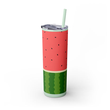 🍉 Sippin’ Sweet Summer – Watermelon Slice Skinny Tumbler 🍉 20oz