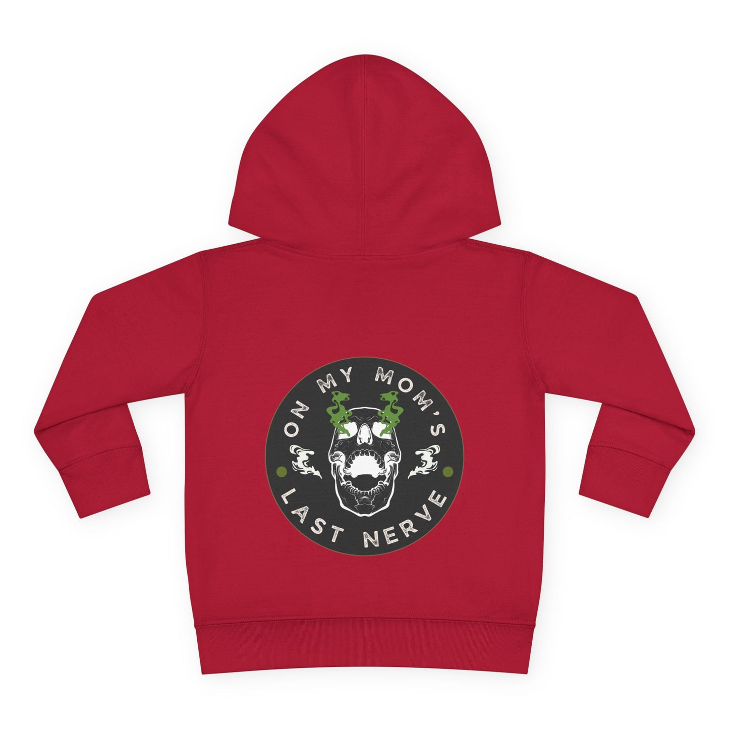 🧠💥 On My Mom’s Last Nerve Green Edition – Toddler Pullover Hoodie