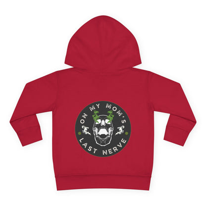 🧠💥 On My Mom’s Last Nerve Green Edition – Toddler Pullover Hoodie
