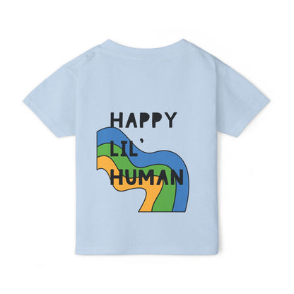 🌈✨ LIL’ HUMAN – A BLUE, GREEN, YELLOW TEE FOR THE FREE-SPIRITED KIDDO! ✨🌈