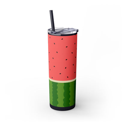 🍉 Sippin’ Sweet Summer – Watermelon Slice Skinny Tumbler 🍉 20oz