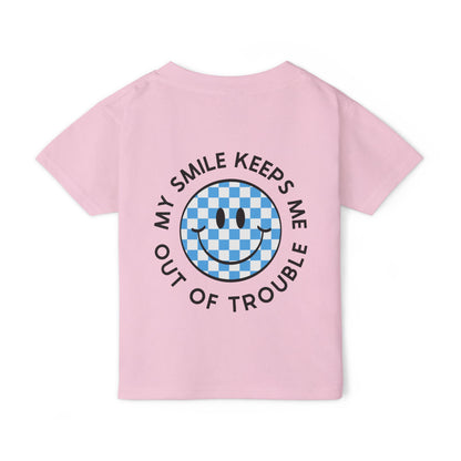 😊💙 MY SMILE KEEPS ME OUT OF TROUBLE – BLUE CHECKER EDITION 💙😊