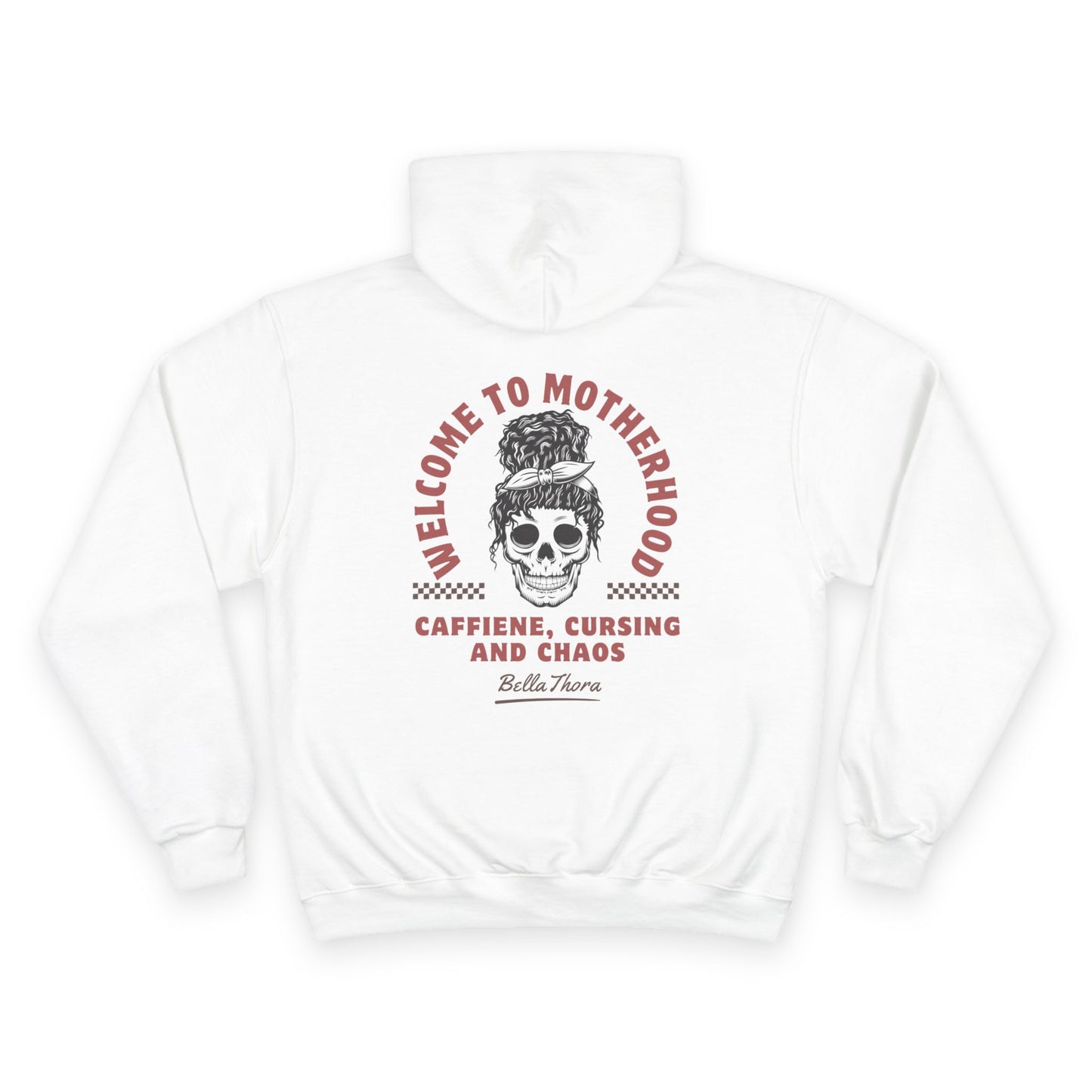 ☕💀 WELCOME TO MOTHERHOOD – CHAMPION HOODIE 💀☕