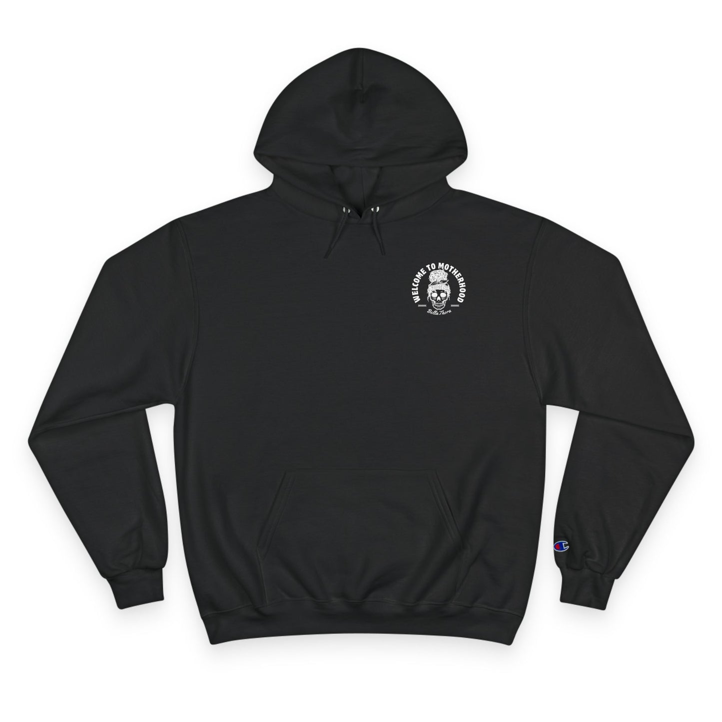 ☕💀 WELCOME TO MOTHERHOOD – CHAMPION HOODIE 💀☕