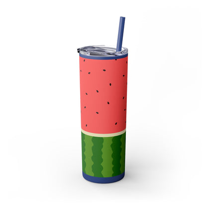 🍉 Sippin’ Sweet Summer – Watermelon Slice Skinny Tumbler 🍉 20oz