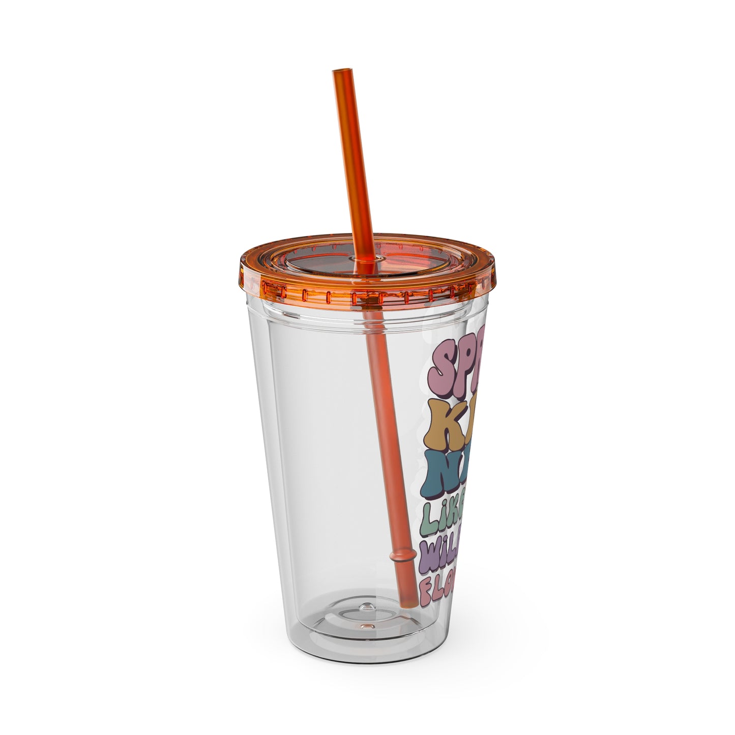 🌸✨ 16oz TUMBLER-SPREAD KINDNESS LIKE WILDFLOWERS – A CUP THAT BLOOMS WITH POSITIVITY! ✨🌸