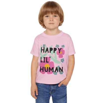 Happy Lil’ Human Toddler Tee – Spreading Smiles & Sunshine! ☀️🌸