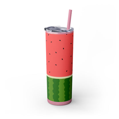 🍉 Sippin’ Sweet Summer – Watermelon Slice Skinny Tumbler 🍉 20oz