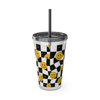 🖤⚡ MAMMA’S TROUBLE MAKER 16 OZ STRAW TUMBLER – CHAOS WITH A SMILE ⚡🖤