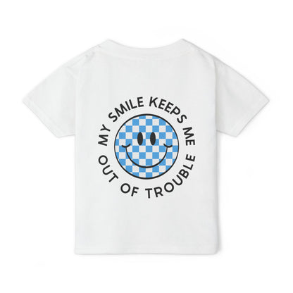 😊💙 MY SMILE KEEPS ME OUT OF TROUBLE – BLUE CHECKER EDITION 💙😊