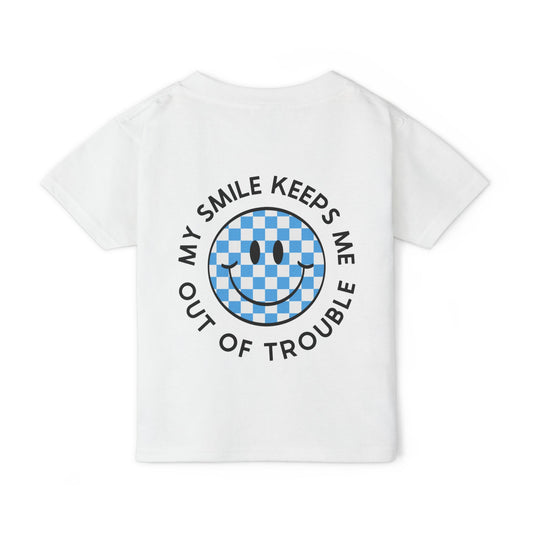 😊💙 MY SMILE KEEPS ME OUT OF TROUBLE – BLUE CHECKER EDITION 💙😊