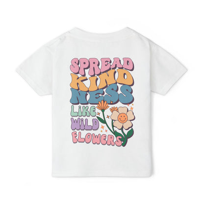 🌸✨ SPREAD KINDNESS LIKE WILDFLOWERS – CUTE KID TEE WITH A MESSAGE THAT BLOOMS! ✨🌸