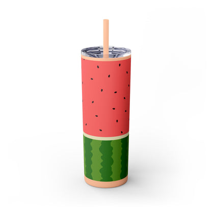 🍉 Sippin’ Sweet Summer – Watermelon Slice Skinny Tumbler 🍉 20oz