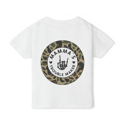 💀🔥 MAMMA’S TROUBLE MAKER – CAMO TODDLER TEE EDITION 🔥💀