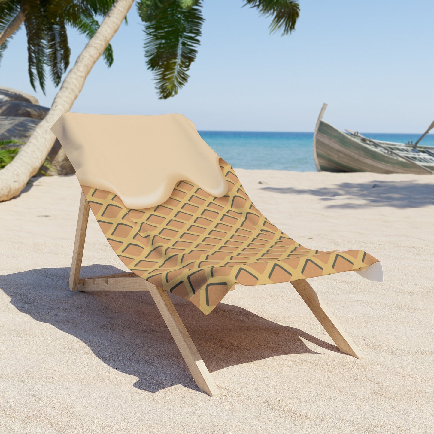 🍦 Vanilla Swirl Beach Towel - Melt Happens 🍦