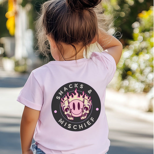 🔥🍩 SNACKS & MISCHIEF – PINK EDITION FOR THE SWEETEST LITTLE RULE-BREAKER! 🍩🔥