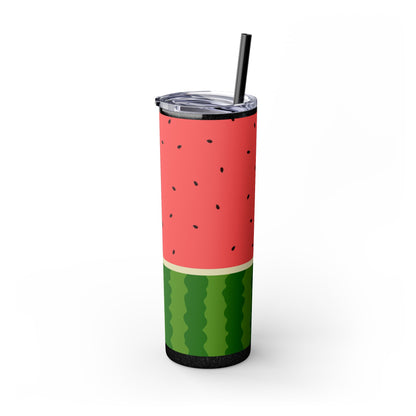 🍉 Sippin’ Sweet Summer – Watermelon Slice Skinny Tumbler 🍉 20oz