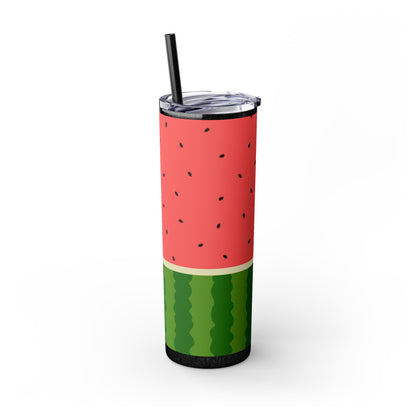 🍉 Sippin’ Sweet Summer – Watermelon Slice Skinny Tumbler 🍉 20oz