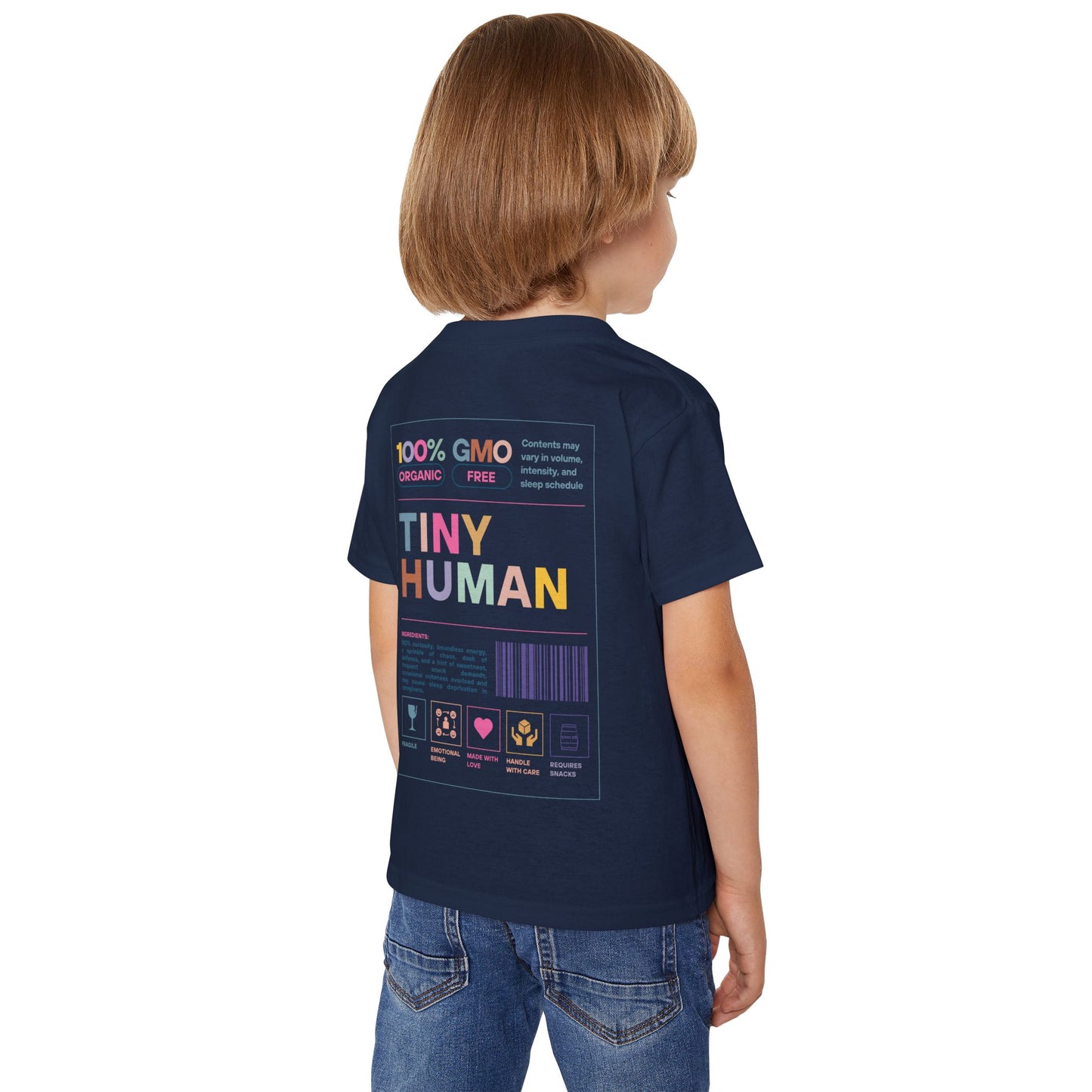 "Tiny Human" Toddler Tee – Small But Mighty, Full of Personality!