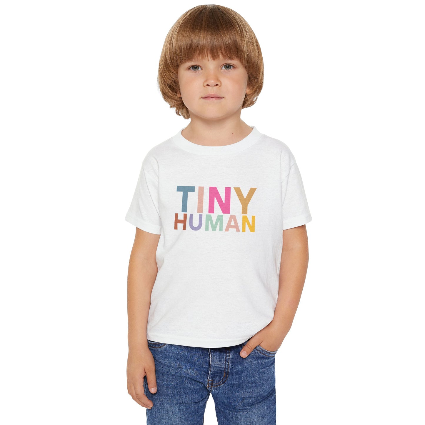 "Tiny Human" Toddler Tee – Small But Mighty, Full of Personality!