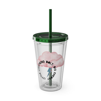 ⚡☁️ 16OZ LIGHTNING BOLT, BABY – TUMBLER WITH STRAW☁️⚡