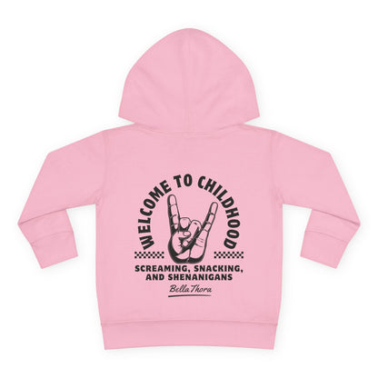 👶 WELCOME TO CHILDHOOD Toddler Pullover Hoodie-Hang Loose!