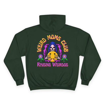 💀🌼 WEIRD MOMS CLUB – RAISING WEIRDOS CHAMPION HOODIE 🌼💀