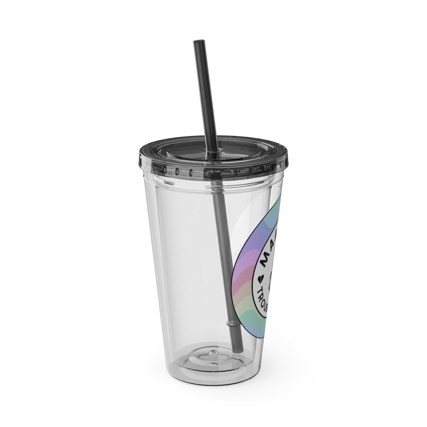 🌈💀 16OZ PASTEL TROUBLE MAKER TUMBLER – SWEET SIPPIN' 💀🌈