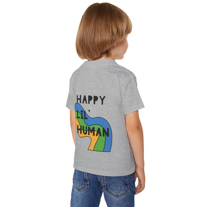 🌈✨ LIL’ HUMAN – A BLUE, GREEN, YELLOW TEE FOR THE FREE-SPIRITED KIDDO! ✨🌈