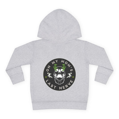 🧠💥 On My Mom’s Last Nerve Green Edition – Toddler Pullover Hoodie