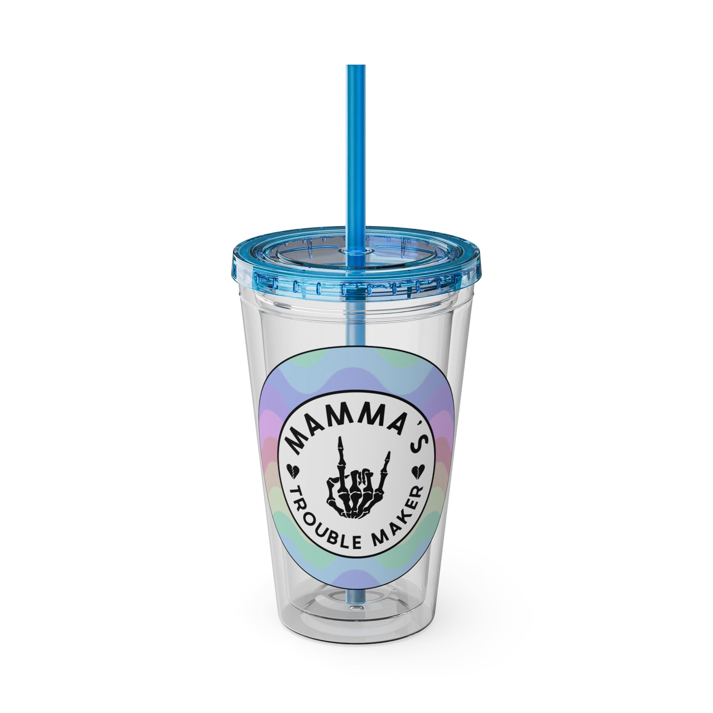 🌈💀 16OZ PASTEL TROUBLE MAKER TUMBLER – SWEET SIPPIN' 💀🌈