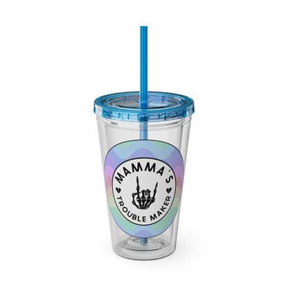 🌈💀 16OZ PASTEL TROUBLE MAKER TUMBLER – SWEET SIPPIN' 💀🌈
